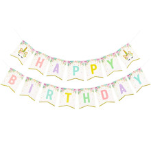 Flairs New York Happy Birthday Decorations Banner Party kellkek (1 db Banner Unicorn Boldog szletsnapot tartalmaz csomag)