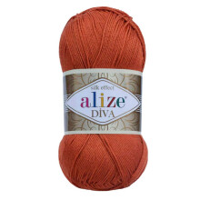 Alize Diva Silk Effect 100% Microfiber Acrylgaren 1 Bol 100gr 383yds Kleur (36 - Terra)