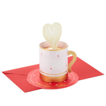 Hallmark Paper Wonder Pop Up Valentijnskaart (Latté)