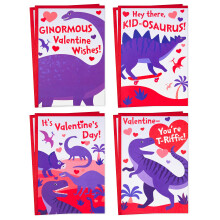 Hallmark Alla Hjärtans Dag Kort för Barn, Dinosar (8 Klassrumskort med Kuvert)