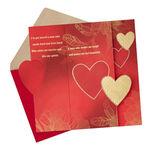 Hallmark Mahagoni-Valentinstagskarte fr Ehemann oder Freund (How Blessed I Am) 2