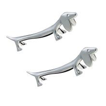 2 essstäbchenhalter silber, hundform, für löffel gabel