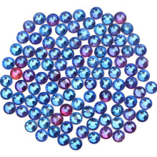 1000 kappaletta Hot Fix Glass -tasaperisi strassit HotFix Round Crystal Gems (Blue Flare SS20)