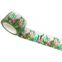 Cinta adhesiva Washi allydrew de 30 mm x 5 m, cactus y flamencos