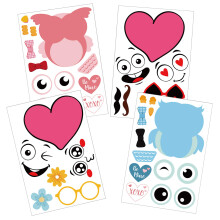 24PCS Valentijnsdag Stickers - V-Day Hart Uilen Feest Spellen Favors