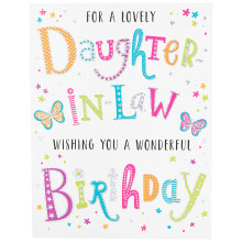 Regal Publishing Modern Birthday Card Girl in Law - 8 x 6 tuumaa -
