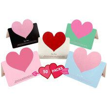 PARTYWIND 50 STK Valentinsdagskort Valentinshjertekort Bulk til jubil?um Bryllupsf?dselsdag Sm? Valentinsdagsbyttekort til b?rn Klassev?relse