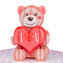 Paperinen rakkaus Ystvnpivkortti 3D Nalle Pop Up -kortti Lahja syntympivksi hpivksi itienpivksi parantua kaikkina tilaisuuksissa - 5"" x
