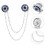 modischer evil-eye-kragenclip für herren, pin-clip für anzug oder hemd 3