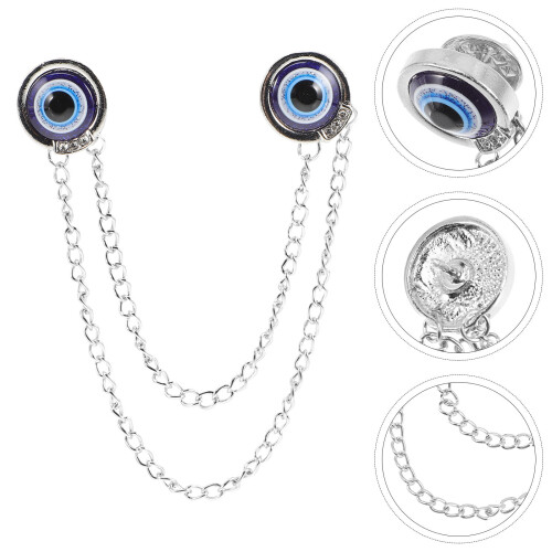 modischer evil-eye-kragenclip für herren, pin-clip für anzug oder hemd 2