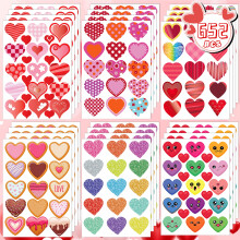 Joy Bang 652 KS Valentines Stickers pro deti Valentines Day Stickers Listy Cerven Ruov Srdce Samolepky Happy Valentines Day Samolepky Valentines P