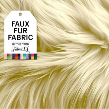 FabricLA Tissu en fausse fourrure par The Yard  Fourrure artificielle  457,2 x 152,4 cm de large  Tissu en fourrure pour travaux manuels, proj