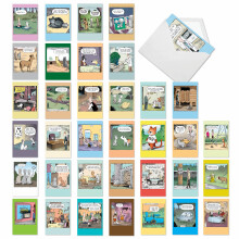 NobleWorks - 36 Assorted Box Set Grappige Verjaardagskaarten, Volwassen Humor met Enveloppen