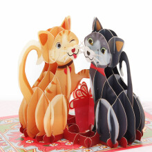 Liif Love Cats Ystvnpiv 3D-tervehdys Pop UP -kortti Hyv kissan syntympiv -kortti vuosipiv Ajattelen sinua vain siksi, ett Onnea itienp
