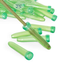 Royal Imports blomstervandr?r med h?tter - 3"""" gr?nne plastikblomsterh?tteglas til buketter med enkeltstilke roserknopper - standardstil 1/2"""" ?b