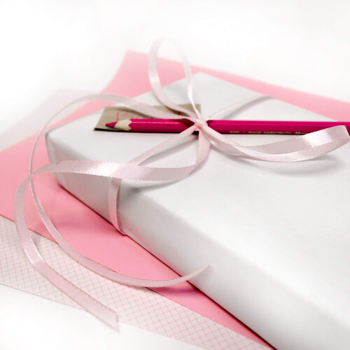 Ροζ Σατέν Κορδέλα 1/4 ίντσας 36 γιάρδες για Scrapbooking, Γάμο, Στολισμό 1
