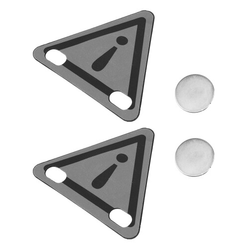 2 Magnetische Warnreflektor Aufkleber Mit Dreiecksplatte