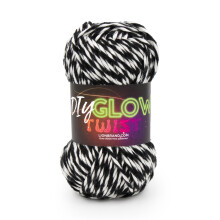 Lion Brand DIY Glow Twist Garn Garn til strikning H?kling og h?ndv?rk Sort 1 pakke