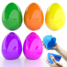 6 tommer jumbo filbare p?ske?g (6 pakke) Seks farverige lyse plastp?ske?g st?r oprejst Perfekt til p?ske?gjagt Surprise Egg Easter Hunt assortere