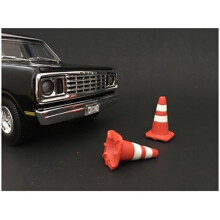 American Diorama verkeerskegels set van 4 accessoires voor 1:24 modellen