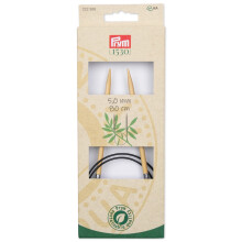 Prym 32"""" (80 cm) Rundstricknadeln aus Bambus, US 8 (5 mm)
