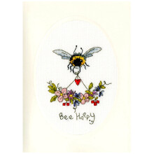 Bothy Threads Cross Stitch Kit - Greeing Card - Bee Happy