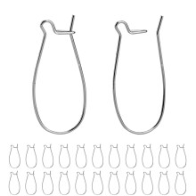 BEADNOVA 120 crochets de boucles d'oreilles en acier inoxydable (33 mm 120 pices)