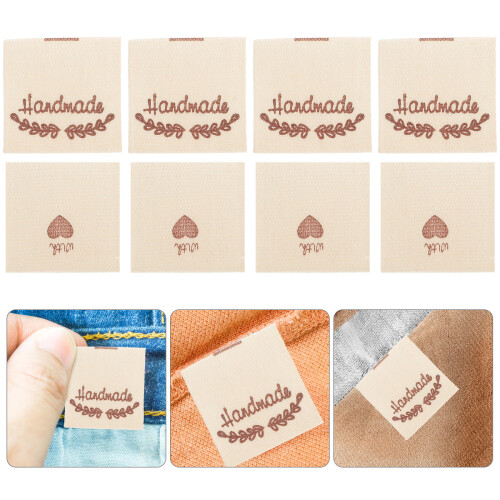 100 handgefertigte textil-etiketten zum für pullover jeans 1