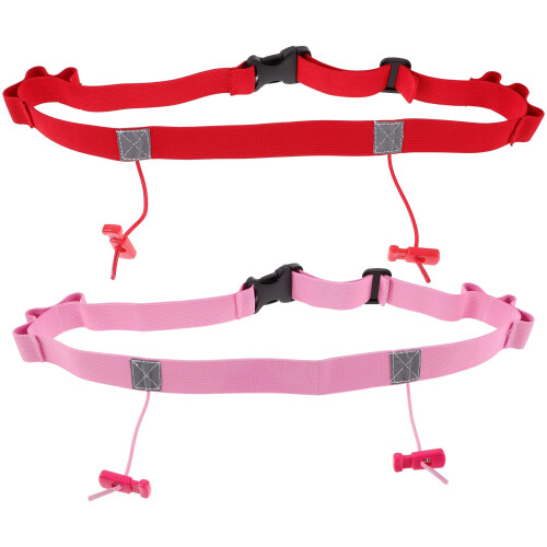 2 startnummer gurt reflektierend rot/pink 1