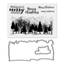 Kerstbos Clear Stempels en Stansvormen voor het maken van kaarten en Fotoalbumdecoraties Bomen Zegenwoorden Transparante rubberen stempels en sni