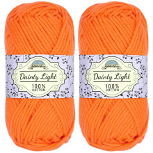 JubileeYarn Dainty Light Garn  100 g/Strang Kammgarn-Baumwolle  1359 Orange Peel  2 Strnge