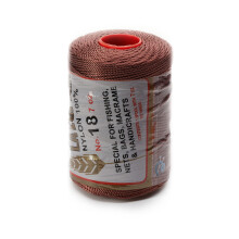 Espiga No.18-100% Nylon Omega snor til strikning og h?kling - 46 kastanje