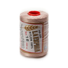 Espiga No.18-100% Nylon Omega snor til strikning og h?kling - 17 lys chokolade