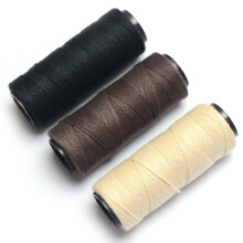 BLUPLE Professionelle Webfden, 3 Rollen, fr die Herstellung von Percken, Handnhen, Haareinschlag, Haarwebverlngerung, DIY (Schwarz, Beige, Braun