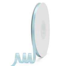 Ewaymado Enfrgad Ljusbl dubbelsidig satinband 1/4"""" X 50 Yards tygband Perfekt fr brllops- och festdekorationer Presentinslagning Syhantverk