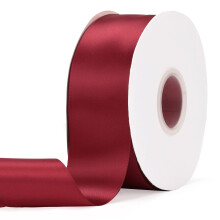 Ewaymado Jednolity Czerwony Wstążka Satynowa 2" X 50 Yards, Rękodzieło na Śluby i Przyjęcia