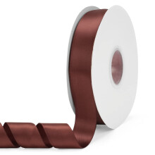 Ewaymado Effen Kleur Bruine Dubbelzijdige Satijnlint 1" X 50 Yards, Perfect voor Bruiloft en Feestdecoratie