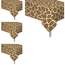 4 Pack Animal Safari Theme Zoo Print Pytkansi Elinteema Pytliina Juhlatarvikkeet Ihanteellinen viidakkoelinteemaisiin syntympivjuhliin Elin