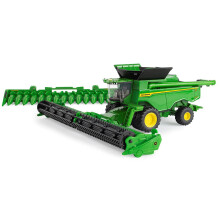 John Deere escala 1/64 X9 1000 combina cabezal drapeador HD50F y cabezal de maνz plegable C16F