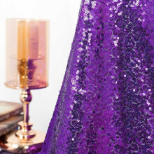 Pardecor 2-yards lila paljettnttyg - premium glittrande material fr brllopsklnningar Gr-det-sjlv-kostymdesign festduksdekorationer