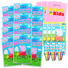 Peppa Pig Play Pack Grab & Go Party Favors Set ~ Bundle avec 12 packs de jeu Peppa Pig avec feuilles d'activits et autocollants (livres d'activi