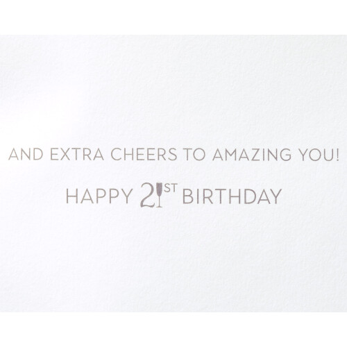 Papyrus 21. Geburtstag Karte (Extra Cheers) 2
