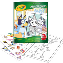 Crayola Bluey Color & Tarra -aktiviteetti Sininen vrityskirja 32 vrityssivua Lahja lapsille 3 4 5 6