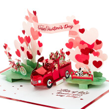Hallmark Signature Paper Wonder Pop Up Valentijnsdagkaart (Vintage Rode Truck)