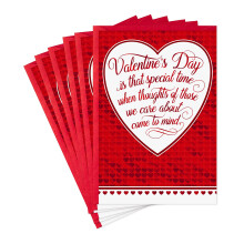 Hallmark Pack med Valentinskort, Röda Hjärtan (6 Valentinskort med Kuvert)
