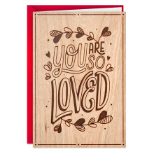 Hallmark Signature Trä Valentinsdag Kort (Så Älskad)