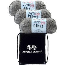 Premier Yarns Anti-Pilling Everyday DK Solids Dove 1107-27 (3 Knuel  gleiche Farbcharge), DK Light Worsted #3 Anti-Pilling-Acrylgarn zum Hkeln