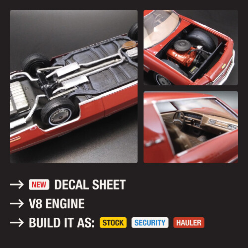 MPC 1976 Chevy Caprice mit Anhänger 2T 1:25 Modellbausatz 2
