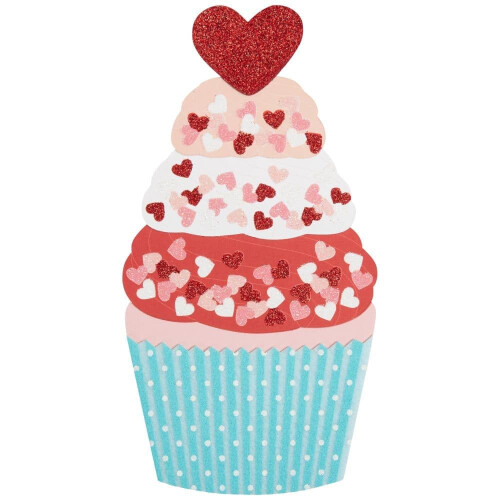 NIQUEA.D Die Cut Cupcake Valentin-napi krtya 1