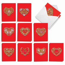 The Best Card Company - 20 Assorted Valentijnskaarten (4 x 5.12 Inch) - Boxed Greetings (10 Ontwerpen)